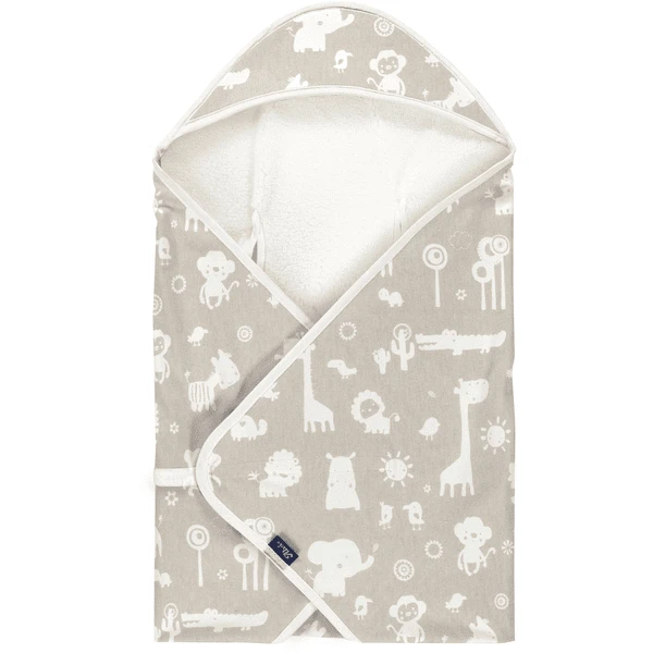 Alvi ® Coperta Da Viaggio 80 X 80 Cm Animali Dello Zoo Taupe 3 Alvi ® Coperta Da Viaggio 80 X 80 Cm Animali Dello Zoo Taupe - immagine 3