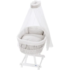 Alvi® Culla Birthe Bianco + Set Biancheria 944-8 Diamanti Talpa -Bambino Forniture Negozio alvi culla birthe bianco set biancheria 944 8 diamanti talpa a255750 4