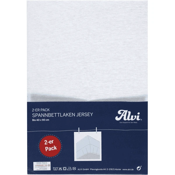 Alvi ® Lenzuolo Con Angoli In Confezione Doppia Bianco/argento 40 X 90 Cm 2 Alvi ® Lenzuolo Con Angoli In Confezione Doppia Bianco/argento 40 X 90 Cm - immagine 2