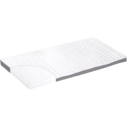 Alvi® Materasso Per Lettino Da Viaggio Arrotolabile, Bianco 60 X 120 Cm