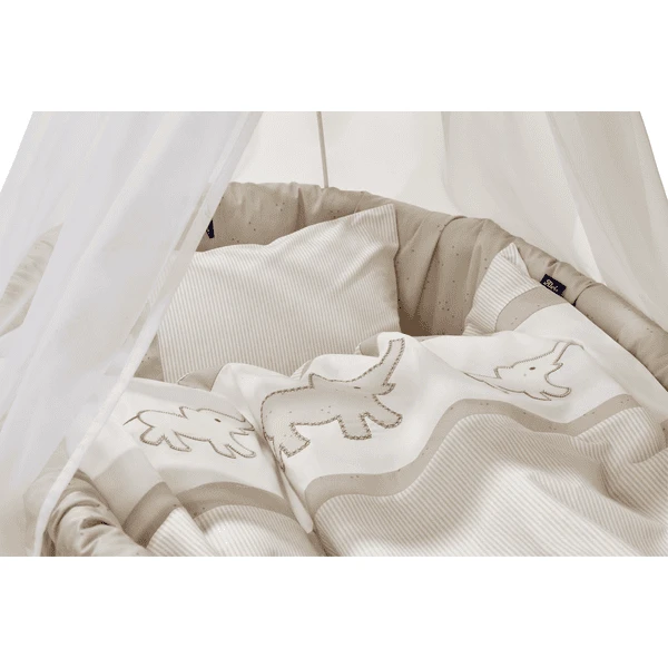 Alvi® Set Da 3 Pezzi Biancheria Da Culla Elephant 2 Alvi® Set Da 3 Pezzi Biancheria Da Culla Elephant - immagine 2