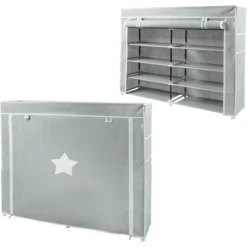 Roba Armadio Per Bambini In Tessuto XL Little Stars 113 X 28 X 90 Cm -Bambino Forniture Negozio armadio per bambini in tessuto xl little stars 113 x 28 x 90 cm a304719 4