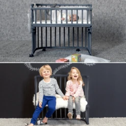 Babybay Lettino Co-sleeping Boxspring Comfort Plus, Grigio Ardesia Laccato -Bambino Forniture Negozio babybay lettino co sleeping boxspring comfort plus grigio ardesia laccato a376133 3