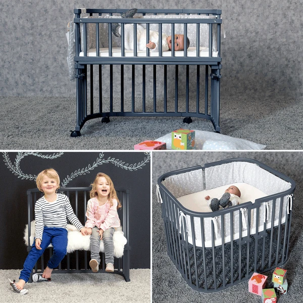 Babybay Lettino Co-sleeping Boxspring XXL - Grigio 4 Babybay Lettino Co-sleeping Boxspring XXL - Grigio - immagine 4