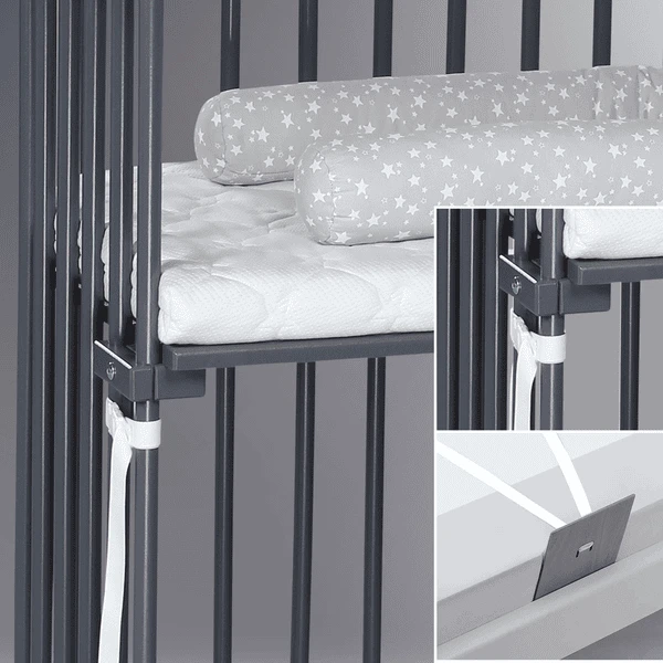 Babybay Lettino Co-sleeping Boxspring XXL - Grigio 5 Babybay Lettino Co-sleeping Boxspring XXL - Grigio - immagine 5