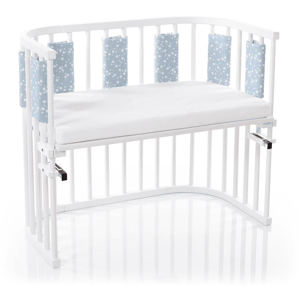 Babybay ® Nestchen Ultra Fresh Piqué Adatto Al Modello Maxi, Boxspring, Comfort , Midi E Comfort Plus, Azzurro Stelle Bianche 2 Babybay ® Nestchen Ultra Fresh Piqué Adatto Al Modello Maxi, Boxspring, Comfort , Midi E Comfort Plus, Azzurro Stelle Bianche - immagine 2
