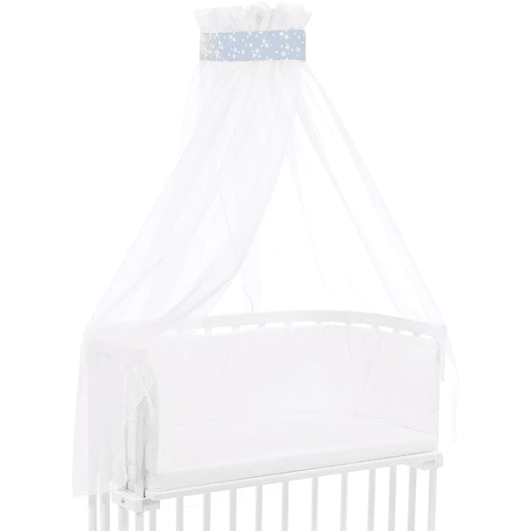 Babybay Velo Baldacchino Stella Azzurro, Bianco 200 X 135 Cm 1 Babybay Velo Baldacchino Stella Azzurro, Bianco 200 X 135 Cm