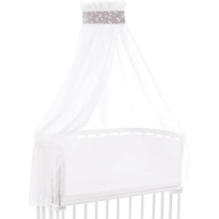 Babybay Velo Baldacchino Stella Tortora, Bianco 200 X 135 Cm