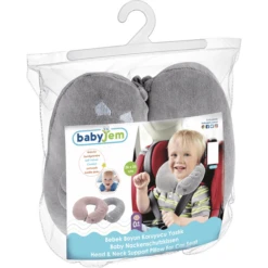 BabyJem Cuscino Da Viaggio Per Bambini, Grigio -Bambino Forniture Negozio babyjem cuscino da viaggio per bambini grigio a375331 3
