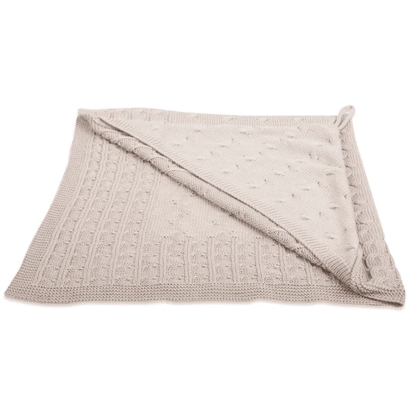Baby's Only Copertina Con Cappuccio Cable Beige 75x75 Cm 1 Baby's Only Copertina Con Cappuccio Cable Beige 75x75 Cm