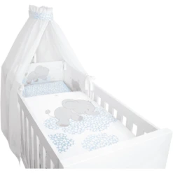 Bebella Vital Set Biancheria Da Letto 4 Pezzi, Lunafant Blu