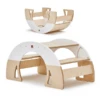 Bianconiglio Kids® Tavolo A Dondolo DONDO Multifunzionale, Legno/bianco