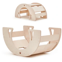 Bianconiglio Kids ® Tavolo A Dondolo DONDO Multifunzionale Naturale Non Verniciato