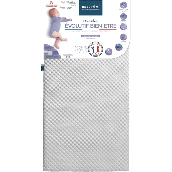 Candide Materasso Évolutif Bien être 70 X 140 Cm 5 Candide Materasso Évolutif Bien être 70 X 140 Cm - immagine 5