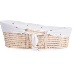 CHILDHOME Culla In Foglia Di Mais Incl. Materasso E Rivestimento, Heart