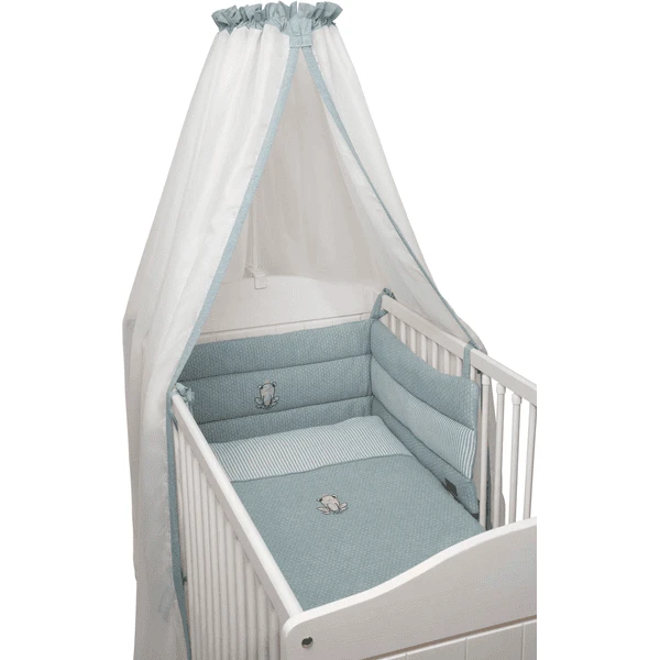 Collezione Be Be 's Set Letto In Mussola 3 Pezzi Rana Re Verde 2 Collezione Be Be 's Set Letto In Mussola 3 Pezzi Rana Re Verde - immagine 2
