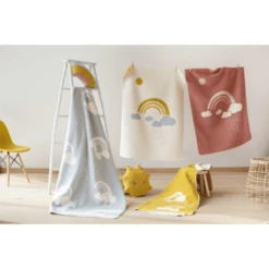 DAVID FUSSENEGGER Coperta Arcobaleno, Raw White -Bambino Forniture Negozio david fussenegger coperta arcobaleno raw white a312306 2