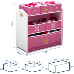 Delta Children Organizzatore Per Giocattoli Princess Crown -Bambino Forniture Negozio delta children organizzatore per giocattoli princess crown a332540 2