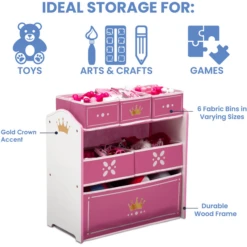 Delta Children Organizzatore Per Giocattoli Princess Crown -Bambino Forniture Negozio delta children organizzatore per giocattoli princess crown a332540 4