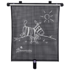 Dreambaby ® Parasole Per Finestrini Auto Stampata Su Due Lati - Regolabile, Zebra