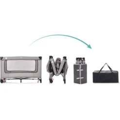 Fillikid Lettino Da Viaggio "Parigi" Con Materasso Comfort, Grigio Chiaro Melange -Bambino Forniture Negozio fillikid lettino da viaggio parigi con materasso comfort grigio chiaro melange a299314 2