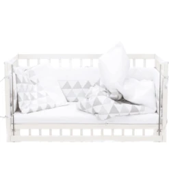Fillikid Set Biancheria Per Letto Cocon Triangoli Grigio/bianco -Bambino Forniture Negozio fillikid set biancheria per letto cocon triangoli grigio bianco a281574 3