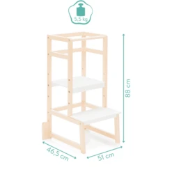 Fillikid Torre Di Apprendimento Montessoriana In Legno Massiccio, Naturale 7 Fillikid Torre Di Apprendimento Montessoriana In Legno Massiccio, Naturale -Bambino Forniture Negozio fillikid torre di apprendimento montessoriana in legno massiccio naturale a317523 2