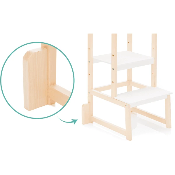 Fillikid Torre Di Apprendimento Montessoriana In Legno Massiccio, Naturale 4 Fillikid Torre Di Apprendimento Montessoriana In Legno Massiccio, Naturale - immagine 4