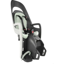 Hamax Seggiolino Per Bicicletta Per Bambini Caress Con Adattatore Per Portapacchi, Grigio/bianco/menta