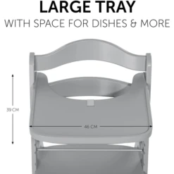 Hauck Alpha Vassoio In Legno, Grigio -Bambino Forniture Negozio hauck alpha vassoio in legno grigio a371586 4