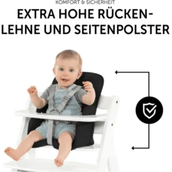 Hauck Cuscino Per Seggiolone Alpha Cosy Select Waffle Piqué Black -Bambino Forniture Negozio hauck cuscino per seggiolone alpha cosy select waffle pique black a371625 4