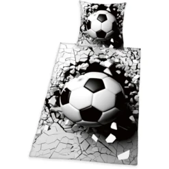 HERDING Biancheria Da Letto 3D Calcio 135 X 200 Cm
