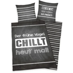 HERDING Detti Sulla Biancheria Da Letto "Chi è Mattiniero..." 135 X 200 Cm -Bambino Forniture Negozio herding detti sulla biancheria da letto chi e mattiniero 135 x 200 cm a360677 2