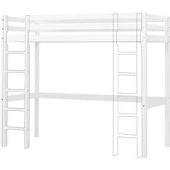 Hoppekids Letto A Soppalco Basic 90 X 200 Cm Bianco -Bambino Forniture Negozio hoppekids letto a soppalco basic 90 x 200 cm bianco a304924 3