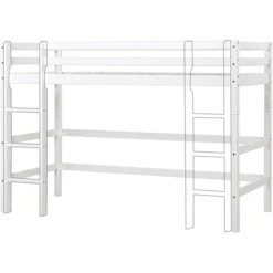 Hoppekids Letto A Soppalco Medio Basic 90 X 200 Cm Bianco -Bambino Forniture Negozio hoppekids letto a soppalco medio basic 90 x 200 cm bianco a304925 3