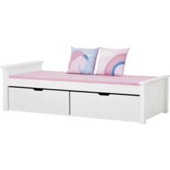 Hoppekids Maja Deluxe Sofa Bed 90 X 200 Cm Rete A Doghe Bianche 1 Centrale E 1 Basso Fine Letto -Bambino Forniture Negozio hoppekids maja deluxe sofa bed 90 x 200 cm rete a doghe bianche 1 centrale e 1 basso fine letto a305064 4