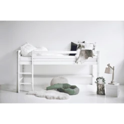 Bambino Forniture Negozio -Bambino Forniture Negozio hoppekids mezzo letto a soppalco basic bianco 70 x 190 cm a304949 1