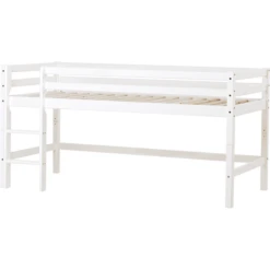 Bambino Forniture Negozio 13 Hoppekids Mezzo Letto A Soppalco Basic Bianco 70 X 190 Cm