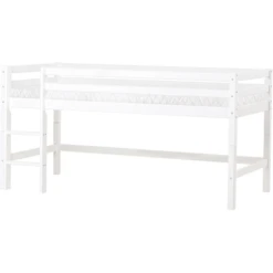 Hoppekids Mezzo Letto A Soppalco Basic Bianco 90 X 200 Cm -Bambino Forniture Negozio hoppekids mezzo letto a soppalco basic bianco 90 x 200 cm a304939 3