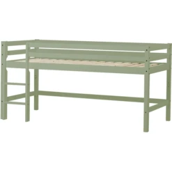 Hoppekids Mezzo Letto A Soppalco Basic Verde Chiaro 90 X 200 Cm