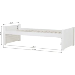 Hoppekids Noah Deluxe Sofa Bed 90 X 200 Cm Roll-Up Grille Bianco 2 Estremità Del Letto Centrale -Bambino Forniture Negozio hoppekids noah deluxe sofa bed 90 x 200 cm roll up grille bianco 2 estremita del letto centrale a304930 4
