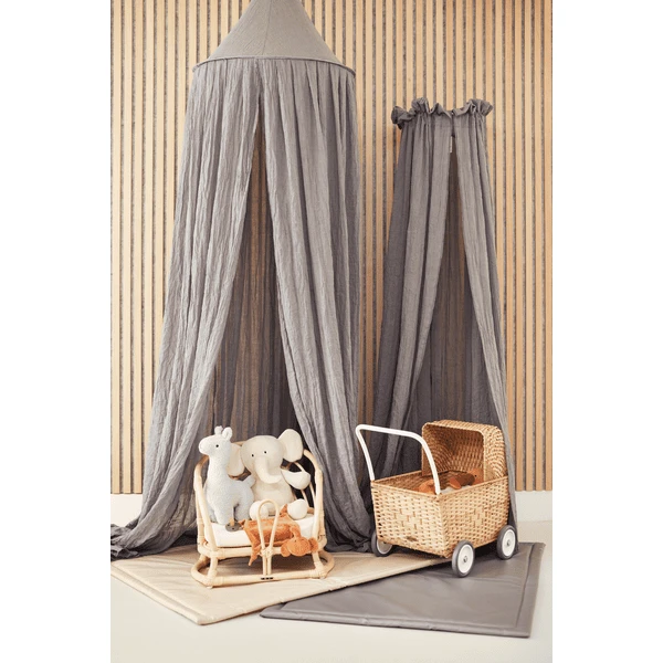 Jollein Canopy Vintage Grigio Tempesta 245 Cm 3 Jollein Canopy Vintage Grigio Tempesta 245 Cm - immagine 3