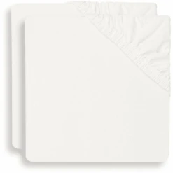 Jollein Lenzuolo Con Angoli In Jersey 2 Pezzi Avorio 60x120 Cm