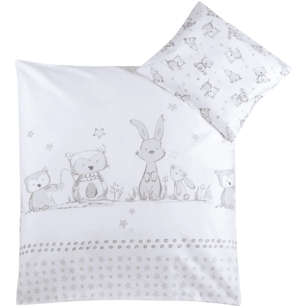JULIUS ZÖLLNER Biancheria Da Letto 80/80cm Coniglio E Gufo Pastello 1 JULIUS ZÖLLNER Biancheria Da Letto 80/80cm Coniglio E Gufo Pastello