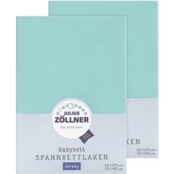 JULIUS ZÖLLNER Lenzuolo Con Angoli Elastici, Pacco Doppio Jersey Menta -Bambino Forniture Negozio julius zoellner lenzuolo con angoli elastici pacco doppio jersey menta a246635 4
