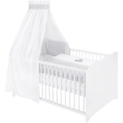 JULIUS ZÖLLNER Set Biancheria Da Lettino 3 Pezzi Pinguino/stelle Grigio