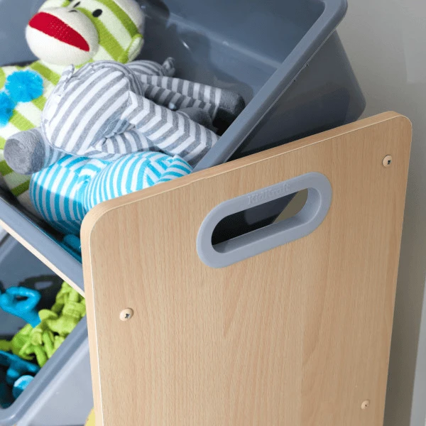 KidKraft® Mensola Porta Giocattoli, 12 Scatole Grigio 5 KidKraft® Mensola Porta Giocattoli, 12 Scatole Grigio - immagine 5