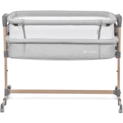 Kinderkraft Lettino Co-sleeping NESTE AIR, Grigio/color Legno -Bambino Forniture Negozio kinderkraft lettino co sleeping neste air grigio color legno a384836 2