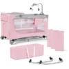 Kinderkraft Lettino Da Viaggio LEODY, Rosa Con Accessori