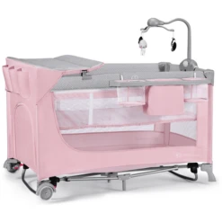 Kinderkraft Lettino Da Viaggio LEODY, Rosa Con Accessori 8 Kinderkraft Lettino Da Viaggio LEODY, Rosa Con Accessori -Bambino Forniture Negozio kinderkraft lettino da viaggio leody rosa con accessori a384830 3